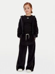 Calvin Klein Jeans Spodnie dresowe Velvet IG0IG03057 Czarny Regular Fit. Czarne jeansy dziewczęce Calvin Klein Jeans, bez wzorów, z bawełny. Za 299.99 zł.