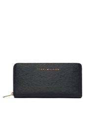 Tommy Hilfiger Portfel Th Modern Large Zip Around AW0AW18933 Czarny. Czarne portfele damskie Tommy Hilfiger, bez wzorów. Za 309.99 zł.