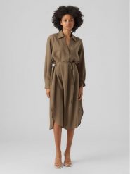 Vero Moda Sukienka codzienna Chris 10292485 Zielony Regular Fit. Zielone sukienki damskie Vero Moda, bez wzorów, z syntetyku, bez ramiączek. Za 109.99 zł.