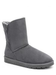 ISLAND BOOT Kozaki zimowe "Zasha" w kolorze antracytowym rozmiar: 38. Czarne kozaki damskie Island Boot, na zimę, z materiału, bez obcasa, bez zapięcia. Za 162.87 zł.