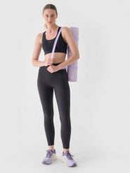 4F Legginsy treningowe z wysokim stanem damskie - szare S. Szare legginsy damskie 4F, s, bez wzorów, z dzianiny, z podwyższonym stanem, na fitness i siłownię. W wyprzedaży za 69.99 zł.