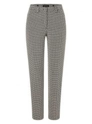 More & More Spodnie w kolorze czarno-beżowym rozmiar: 44. Brązowe spodnie materiałowe damskie More & More, bez wzorów, z materiału. Za 113.99 zł.