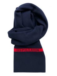 U.S. Polo Assn. Szal w kolorze granatowym rozmiar: onesize. Niebieskie szaliki damskie U.S. Polo Assn., bez wzorów, z kaszmiru. Za 147.91 zł.