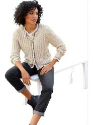 Heine Kardigan w kolorze beżowym rozmiar: 44. Brązowe kardigany damskie Heine, bez wzorów. Za 63.45 zł.