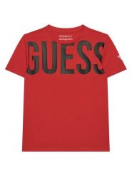 Guess T-Shirt L6GI26 J1314 Czerwony Regular Fit. Czerwone t-shirty i koszulki chłopięce Guess, z aplikacjami, z bawełny, bez kołnierzyka, bez ramiączek. Za 94.99 zł.