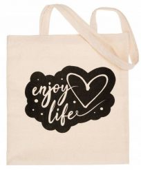 Shopperka materiałowa [DH] EKO beżowa wzór 40. Brązowe shopper bag inny, bez wzorów, z bawełny, bez dodatków. Za 7.60 zł.