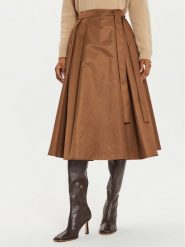 Weekend Max Mara Spódnica trapezowa Tema 2425106082 Brązowy Regular Fit. Brązowe spódnice damskie Weekend Max Mara, bez wzorów, z syntetyku. Za 539.99 zł.