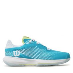Buty do tenisa Wilson. Niebieskie obuwie sportowe damskie Wilson, tenisowe. Za 351.99 zł.