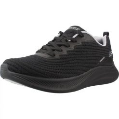 Buty SKECHERS BOBS FLEXMELLOW Czarny. Czarne obuwie trekkingowe damskie Skechers, z tkaniny, bez zapięcia. Za 247.99 zł.