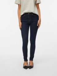 Vero Moda Dżinsy - Skinny fit - w kolorze granatowym rozmiar: XL/L34. Niebieskie jeansy damskie Vero Moda. Za 134.95 zł.