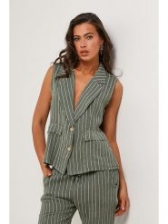 Le Monde du Lin Lniana kamizelka w kolorze khaki rozmiar: 38/40. Brązowe kamizelki damskie Le Monde du Lin, bez wzorów, ze lnu, bez kaptura. Za 166.49 zł.