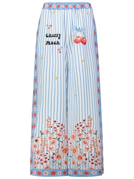 Sublevel Spodnie w kolorze błękitno-białym rozmiar: L/XL. Niebieskie spodnie materiałowe damskie Sublevel, bez wzorów, z materiału. Za 100.52 zł.