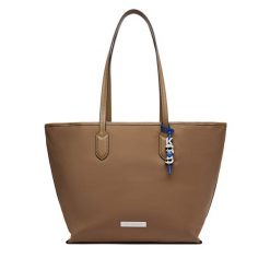 Torebka KARL LAGERFELD. Brązowe shopper bag KARL LAGERFELD, bez wzorów, bez dodatków. Za 999.99 zł.