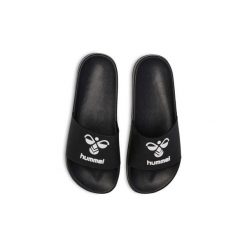 Klapki Hummel HML ESSENTIAL. Czarne klapki damskie Hummel, bez wzorów, bez obcasa, bez zapięcia. Za 136.50 zł.
