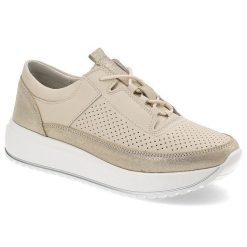 Beżowe Sneakersy Artiker Sportowe Obuwie Damskie. Brązowe obuwie sportowe casual damskie Artiker, z materiału, trekkingowe. Za 209.00 zł.