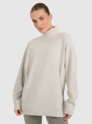 4F Bluza w kolorze beżowym rozmiar: S. Brązowe bluzy damskie 4F, s, bez wzorów, bez kaptura. Za 109.95 zł.