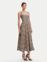 BARDOT Sukienka koktajlowa 58546DB9 Brązowy Regular Fit. Brązowe sukienki damskie Bardot, bez wzorów, z syntetyku, wizytowe, bez ramiączek. Za 449.99 zł.