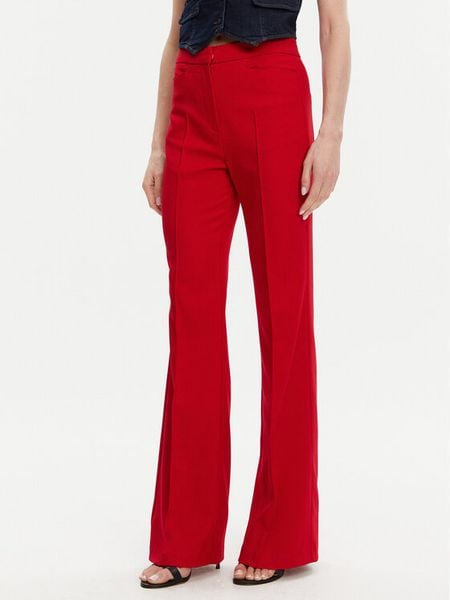 Morgan Spodnie materiałowe 251-PECO.F Czerwony Bootcut Fit. Czerwone spodnie materiałowe damskie Morgan, bez wzorów, z materiału. Za 349.99 zł.