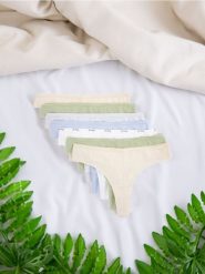 Majtki stringi 7 pack - wielobarwny. Stringi Sinsay, bez wzorów, z bawełny. W wyprzedaży za 17.99 zł.