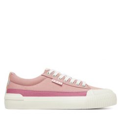 Trampki Roxy. Czerwone trampki damskie Roxy, bez wzorów, bez zapięcia. Za 129.99 zł.