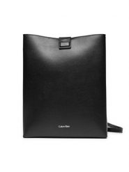Calvin Klein Torebka Line Ns Crossbody Lth Bag LV04F3005G Czarny. Czarne listonoszki damskie Calvin Klein, bez wzorów, ze skóry, bez dodatków. Za 449.99 zł.