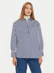 Tommy Hilfiger Koszula Banker WW0WW43044 Niebieski Regular Fit. Niebieskie koszule damskie Tommy Hilfiger, bez wzorów, z bawełny, bez kołnierzyka, bez ramiączek. Za 359.99 zł.
