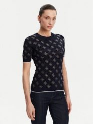 Guess Sweter W5GR20 Z3D60 Granatowy Regular Fit. Niebieskie swetry klasyczne damskie Guess, l, z wiskozy, bez kołnierzyka. Za 239.99 zł.