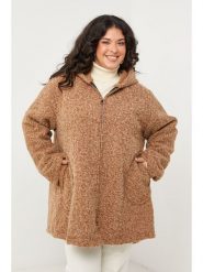 Curvy Lady Kurtka przejściowa w kolorze jasnobrązowym rozmiar: 40/42. Brązowe kurtki damskie Curvy Lady, bez wzorów, bez kaptura. Za 167.45 zł.