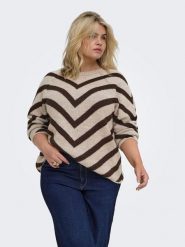 ONLY Carmakoma Sweter w kolorze beżowym rozmiar: S-42/44. Brązowe swetry klasyczne damskie Only Carmakoma, s, bez kołnierzyka. Za 115.95 zł.