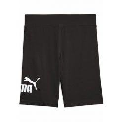 Młodzieżowe krótkie legginsy ESS z logo No. 1 PUMA Black. Czarna legginsy damskie Puma, m, bez wzorów, z gumy. Za 89.00 zł.