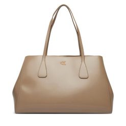 Torebka Calvin Klein. Brązowe shopper bag Calvin Klein, bez wzorów, bez dodatków. Za 749.99 zł.