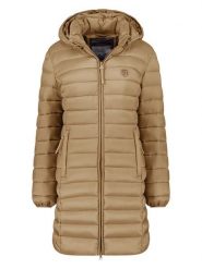 Geographical Norway Płaszcz pikowany "Atikotal" w kolorze beżowym rozmiar: S. Brązowe płaszcze damskie Geographical Norway, s, bez wzorów, bez kaptura. Za 147.91 zł.