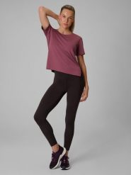 4F Legginsy treningowe szybkoschnące damskie - brązowe M. Brązowe legginsy damskie 4F, m, bez wzorów. Za 119.99 zł.