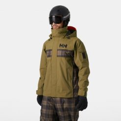 Kurtka narciarska Helly Hansen ULLR D 2.0. Brązowe kurtki damskie Helly Hansen, na zimę, bez wzorów, bez kaptura. W wyprzedaży za 1,073.50 zł.