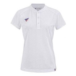 Damska koszulka polo Tecnifibre Team Mesh. Białe koszulki damskie TECNIFIBRE, bez wzorów, z meshu, bez kołnierzyka, bez ramiączek. W wyprzedaży za 169.00 zł.