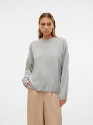 Vero Moda Sweter w kolorze szarym rozmiar: S. Szare swetry klasyczne damskie Vero Moda, s, z wełny, bez kołnierzyka. Za 69.58 zł.
