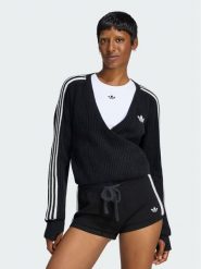 Adidas Sweter Adidas x Jennie Knitted Wrap LD8933 Czarny Slim Fit. Czarne swetry klasyczne damskie Adidas, l, z syntetyku, bez kołnierzyka. Za 439.99 zł.