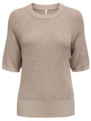ONLY Sweter w kolorze beżowym rozmiar: S. Brązowe swetry klasyczne damskie Only, s, z wiskozy, bez kołnierzyka. Za 83.42 zł.