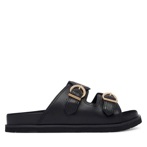 Klapki Gant. Czarne klapki damskie Gant, bez wzorów, bez obcasa, bez zapięcia. Za 299.99 zł.