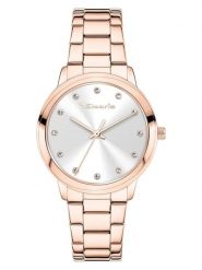 Tamaris Zegarek kwarcowy w kolorze różowozłoto-srebrnym rozmiar: onesize. Czerwone, analogowe zegarki damskie Tamaris, metalowe. Za 173.99 zł.