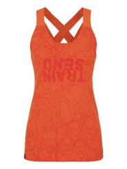 Salewa Top funkcyjny "Lavaredo" w kolorze pomarańczowym rozmiar: 38. Pomarańczowe koszulki sportowe damskie Salewa, bez wzorów, z bawełny, bez ramiączek. Za 52.55 zł.