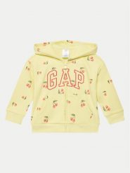 Gap Bluza 710011-02 Żółty Regular Fit. Żółte bluzy dziewczęce GAP, bez wzorów, z bawełny, bez ramiączek, bez kaptura. Za 89.99 zł.