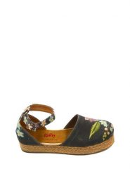 Calceo Espadryle w kolorze czarnym ze wzorem rozmiar: 39. Czarne espadryle damskie Calceo, bez wzorów, bez obcasa. Za 206.42 zł.