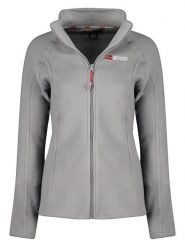 Geographical Norway Kurtka polarowa "Tug" w kolorze jasnoszarym rozmiar: L. Szare kurtki damskie Geographical Norway, l, bez wzorów, z polaru, bez kaptura. Za 74.28 zł.