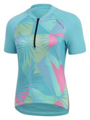 Protective Koszulka kolarska "Berry Island" w kolorze turkusowym rozmiar: 40. Niebieskie koszulki damskie Protective, s, bez wzorów, z materiału, bez kołnierzyka, bez ramiączek. Za 146.45 zł.
