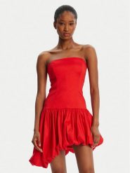 Bardot Sukienka koktajlowa Alyna Straples Mini 59981DB Czerwony Slim Fit. Czerwone sukienki damskie Bardot, bez wzorów, z syntetyku, wizytowe, bez ramiączek. Za 449.99 zł.