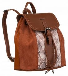 Plecak damski David Jones 6885-2 j. brązowy. Brązowe plecaki David Jones, bez wzorów, ze skóry. Za 169.99 zł.