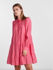 YAS Sukienka koszulowa Pala 26030720 Różowy Loose Fit. Czerwone sukienki damskie YAS, bez wzorów, z wiskozy, bez ramiączek. Za 399.99 zł.
