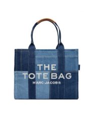 Marc Jacobs Torebka The Denim Large Tote Bag H018M06FA21 Niebieski. Niebieskie shopper bag Marc Jacobs, bez wzorów, z denimu, bez dodatków. Za 1,399.00 zł.