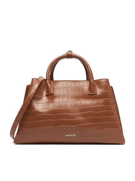 Lasocki Torebka C-LSK-M-008-08 Brązowy. Brązowe torebki klasyczne damskie Lasocki, z materiału, bez dodatków. Za 199.99 zł.